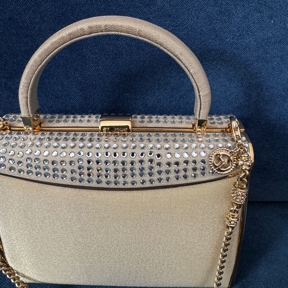 St. John Vintage‎ Mini top Handle Gold Evening Bag . - Picture 4 of 12